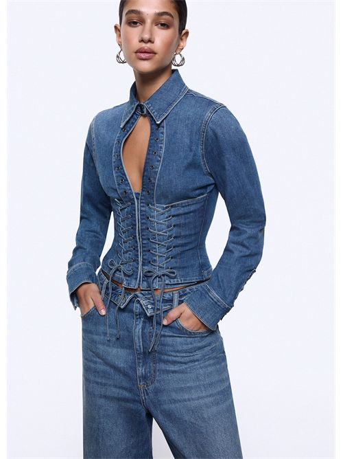 Jeans baggy con stringhe LIU JO | UA6510D0400/79157